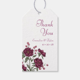 Maroon Rose Hochzeit Geschenkanhänger