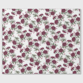Maroon Rose Hochzeit Geschenkpapier (Flach)