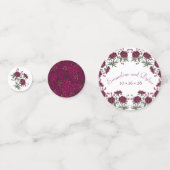 Maroon Rose Hochzeit Konfetti (Vorderseiten)
