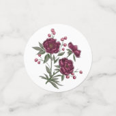 Maroon Rose Hochzeit Konfetti (Klein Vorderseite)