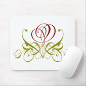Maroon Rose Mousepad (Mit Mouse)