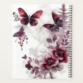 Maroon-Rose und Schmetterlinge Planer (Rückseite)