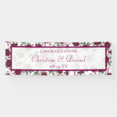 Maroon Rose Wedding Banner (Horizontal)