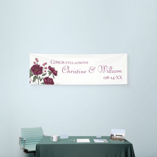 Maroon Rose Wedding Banner (Messeveranstaltung)