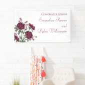 Maroon Rose Wedding Banner (Insitu)