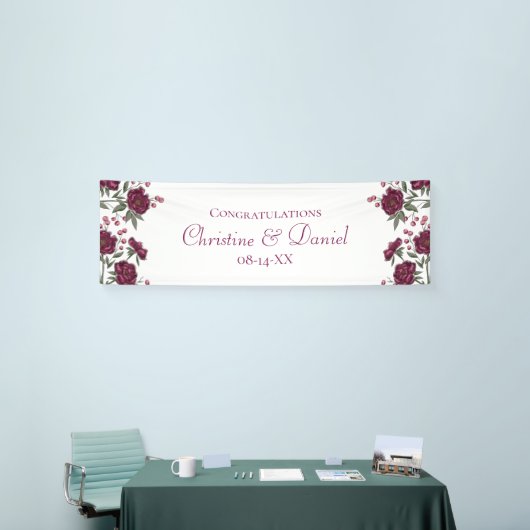 Maroon Rose Wedding Banner (Messeveranstaltung)