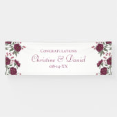 Maroon Rose Wedding Banner (Horizontal)