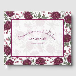 Maroon Rose Wedding Gästebuch