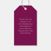 Maroon Rose Wedding Geschenkanhänger (Rückseite)