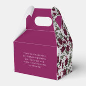 Maroon Rose Wedding Geschenkschachtel (Rückseite)