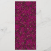 Maroon Rose Wedding Menus Menükarte (Rückseite)