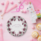 Maroon Rose Wedding Pappteller (Party)