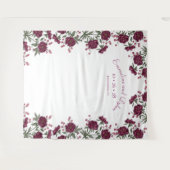 Maroon Rose Wedding Photo Backdrop Wandteppich (Vorderseite (Horizontal))