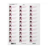 Maroon Rose Wedding Return Address Labels (Vorne)