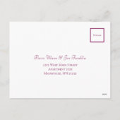 Maroon Rose Wedding RSVP Feiertagspostkarte (Rückseite)