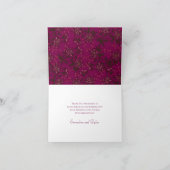 Maroon Rose Wedding Thank You Cards Einladung (Innenseite)