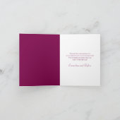 Maroon Rose Wedding Thank You Cards Photo Einladung (Innenseite)