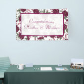 Maroon-Rosen-Hochzeit Banner (Messeveranstaltung)