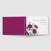 Maroon-Rosen-Hochzeit Gästebuch (Voll)