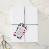 Maroon-Rosen-Hochzeit Geschenkanhänger (Mit Garn)