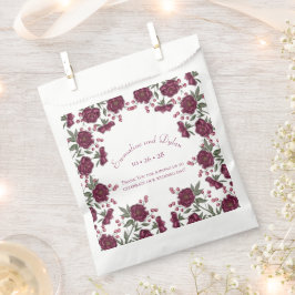 Maroon-Rosen-Hochzeit Geschenktütchen