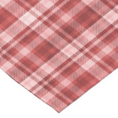 Maroon, Rot und Rosa Tartan Kariert Kurzer Tischläufer (Ecke)
