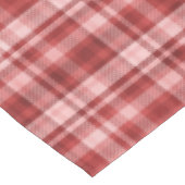 Maroon, Rot und Rosa Tartan Kariert Tischdecke (Schrägansicht)