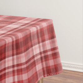 Maroon, Rot und Rosa Tartan Kariert Tischdecke
