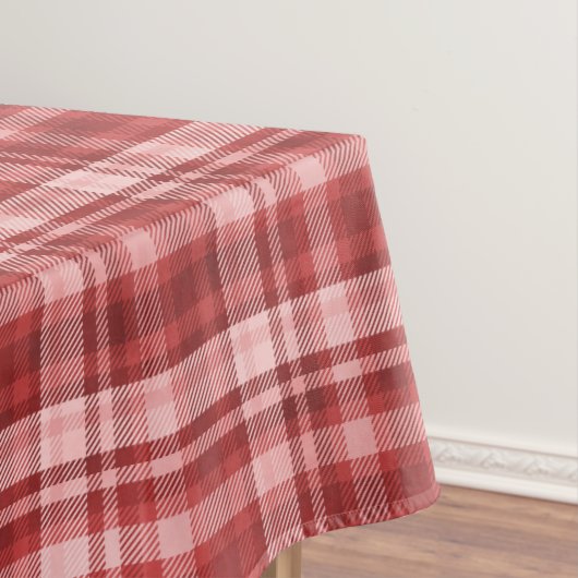 Maroon, Rot und Rosa Tartan Kariert Tischdecke (Beispiel)