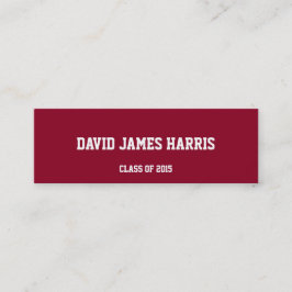 Maroon-Rote-Kollegium Abschluss Namenskarte einfüg