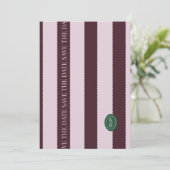 Maroon Scalloped Edge Save the Date Einladung (Stehend Vorderseite)