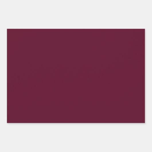 Maroon schlicht minimalistisch geschenkpapier set (Vorderseite 3)