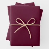 Maroon schlicht minimalistisch geschenkpapier set (Beispiel)