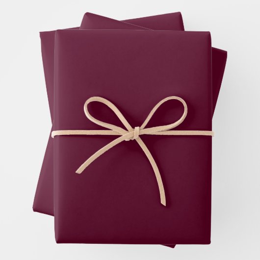 Maroon schlicht minimalistisch geschenkpapier set (Beispiel)