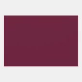 Maroon schlicht minimalistisch geschenkpapier set (Vorderseite)