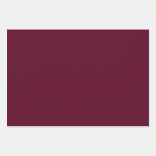 Maroon schlicht minimalistisch geschenkpapier set (Vorderseite)