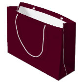 Maroon schlicht minimalistisch große geschenktüte (Rückseite Schrägansicht)