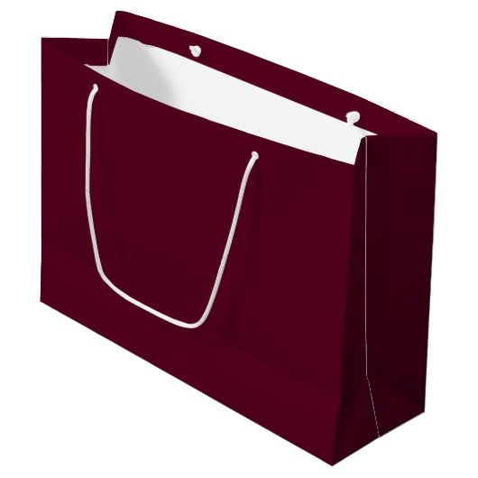 Maroon schlicht minimalistisch große geschenktüte (Vorderseite Schrägansicht)