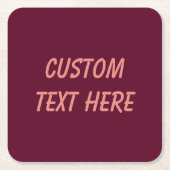 Maroon schlicht minimalistisch rechteckiger pappuntersetzer (Vorderseite)