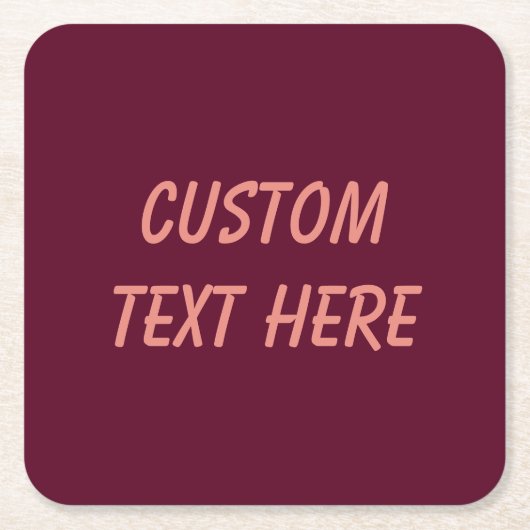 Maroon schlicht minimalistisch rechteckiger pappuntersetzer (Vorderseite)