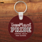 Maroon School Pride Mascot Name Schlüsselanhänger (Vorderseite)