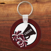 Maroon, Schwarz, Weiß, billige Schlüsselanhänger (Rückseite)