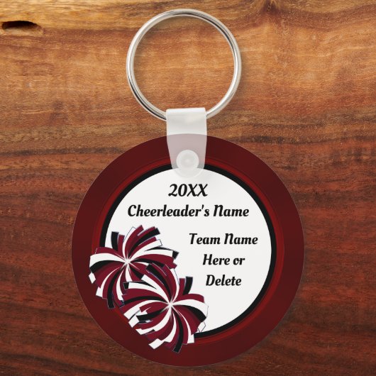 Maroon, Schwarz, Weiß, billige Schlüsselanhänger (Vorderseite)