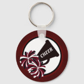 Maroon, Schwarz, Weiß, billige Schlüsselanhänger (Rückseite)