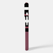 Maroon Schwarz-Weiß-Streifen Case-Mate iPhone Hülle (Rückseite / Links)