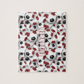 Maroon Schwarze Mannschaft Farben Mädchen Jungs Fu Puzzle (Vertikal)
