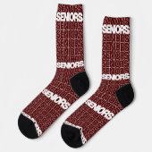 Maroon Seniors Seniors Seniors Socks Socken (Linkes Detail)