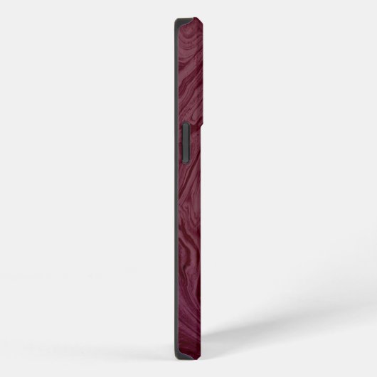 Maroon Shades Marble Pattern iPhone Hülle (Rechte Seite)