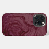 Maroon Shades Marmormuster iPhone Hülle (Rückseite (Horizontal))