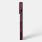 Maroon Shades Marmormuster iPhone Hülle (Linke Seite)